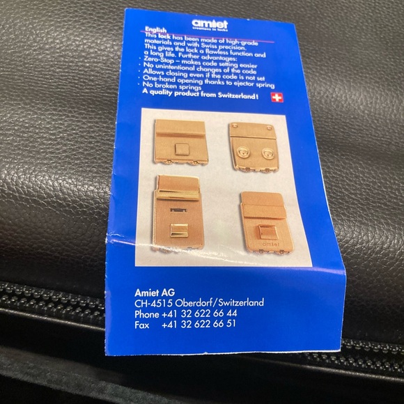 New Jack Georges Briefcase genuine Leather locking. Black. NWOT. Unisex. - Picture 9 of 16